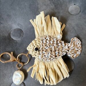 Anthropologie Tan Fish Key Holder